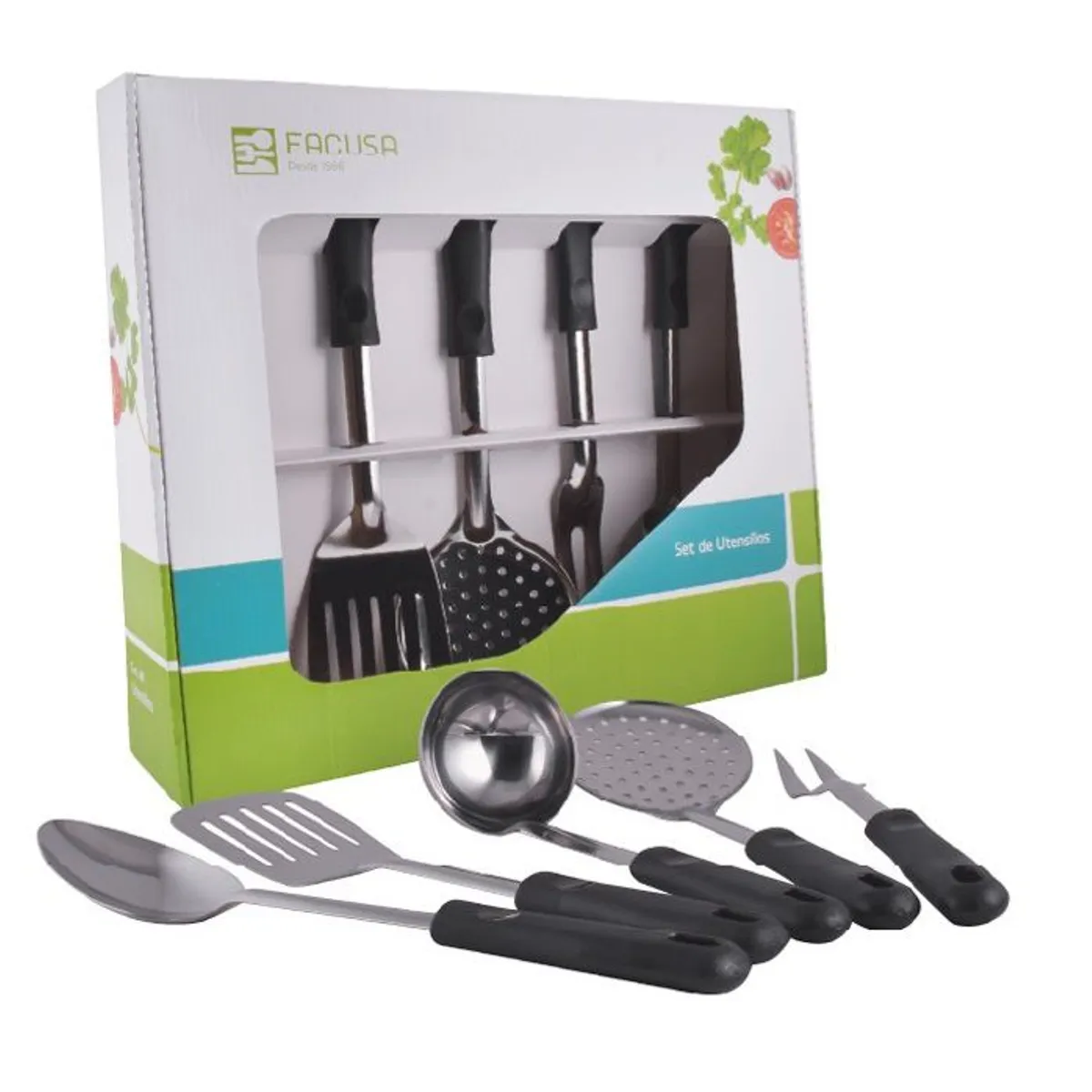 FACUSA - Juego de Utensilios Facusa Acero Inoxidable