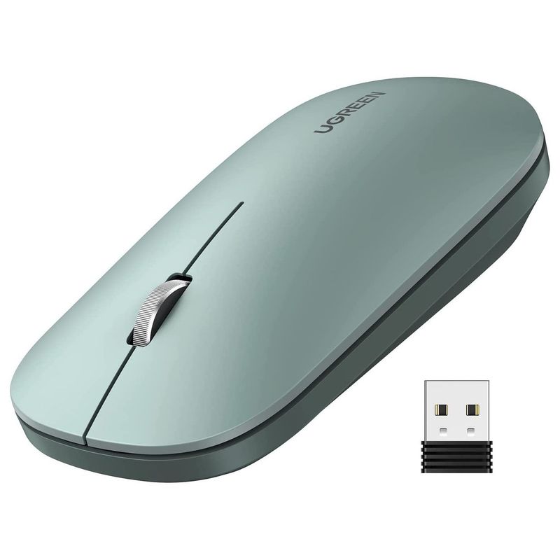 UGREEN - Mouse Ugreen Inalámbrico Silencioso 2.4GHz 4000 dpi Verde MU001 90374