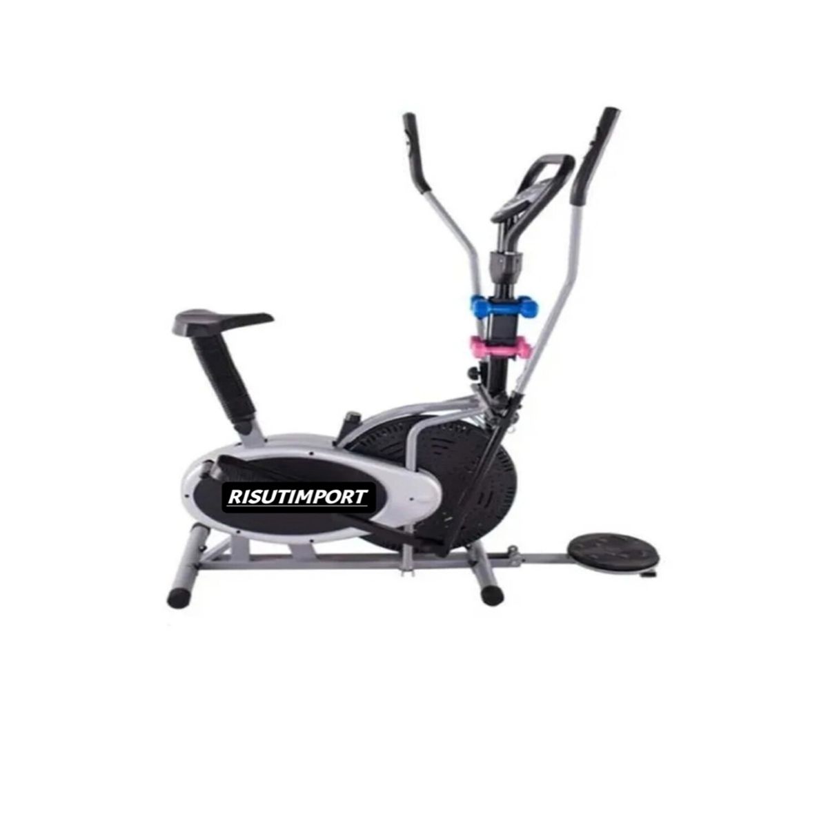 RISUTIMPORT - Bicicleta Elíptica Multifuncional Twist  Pesas Pantalla