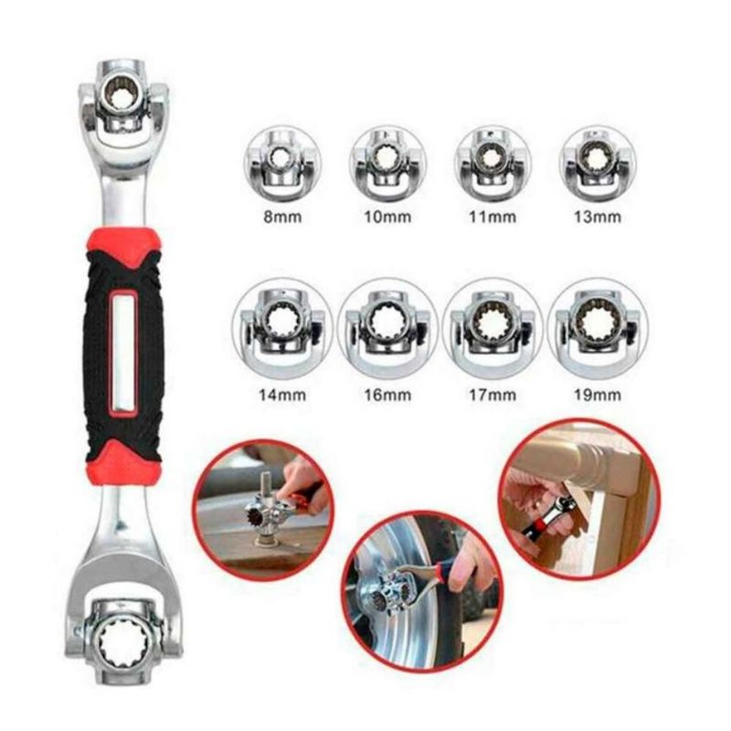 GENERICO - Llave Universal Multiusos 48 en 1 con Cabezal de Rotación 360 Grados
