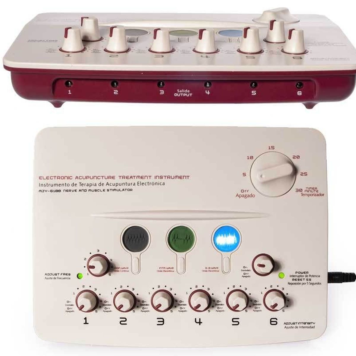 GENERICO - Gimnasia Pasiva Electroestimulador 12 Parches 6 Acupuntura