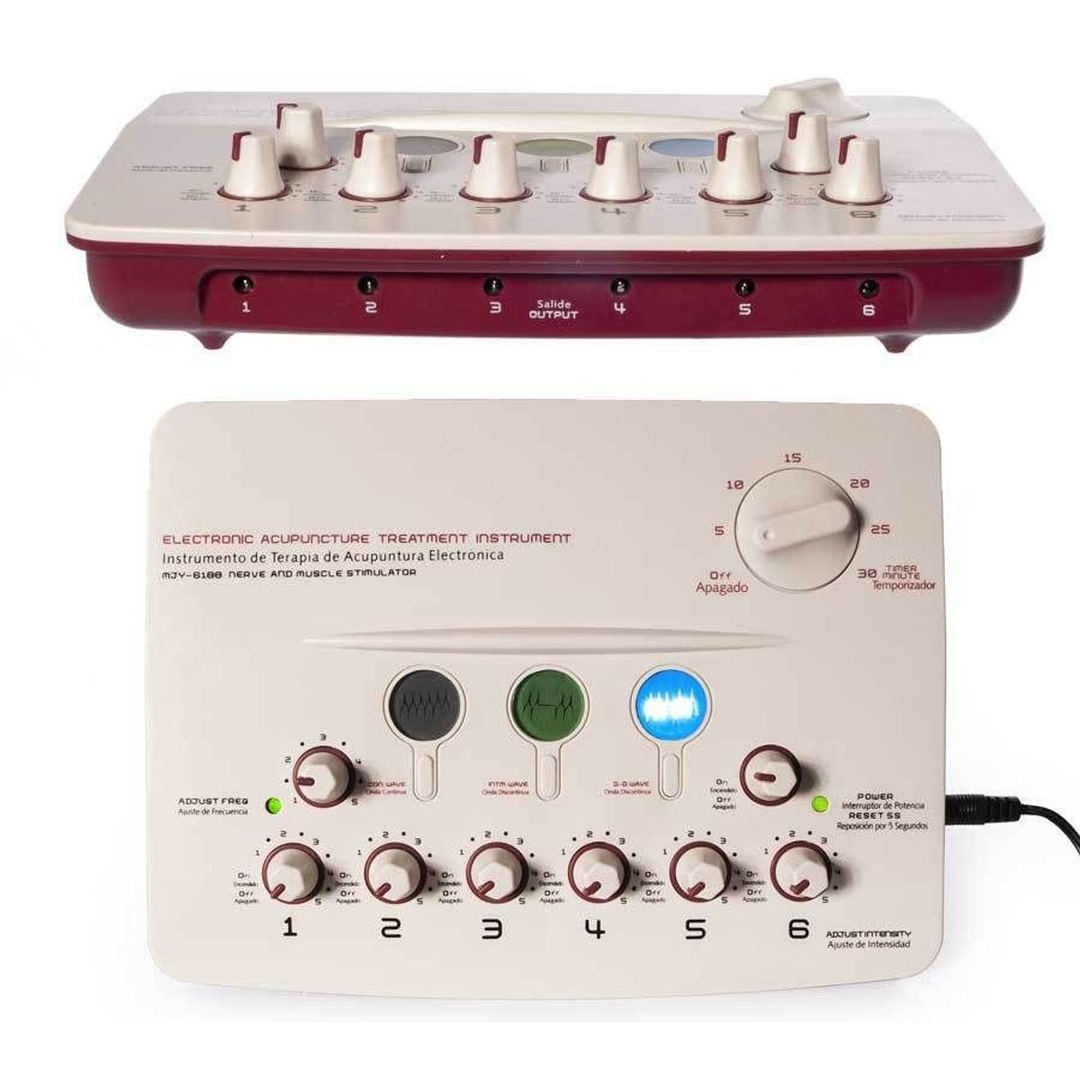 GENERICO - Gimnasia Pasiva Electroestimulador 12 Parches 6 Acupuntura