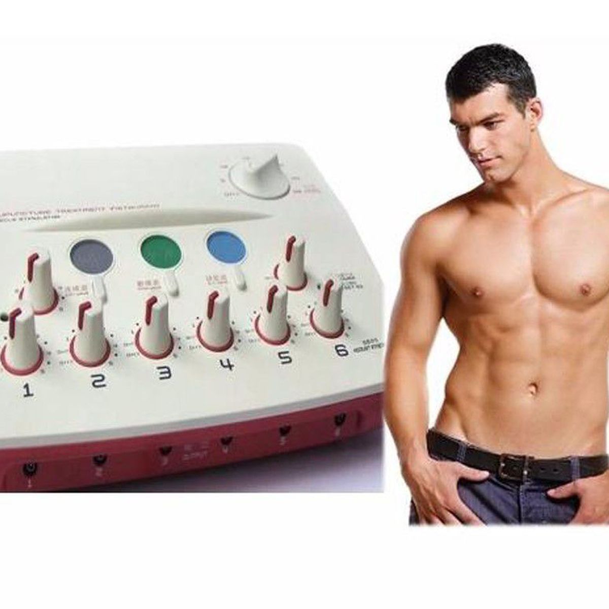 GENERICO - Gimnasia Pasiva Electroestimulador 12 Parches 6 Acupuntura