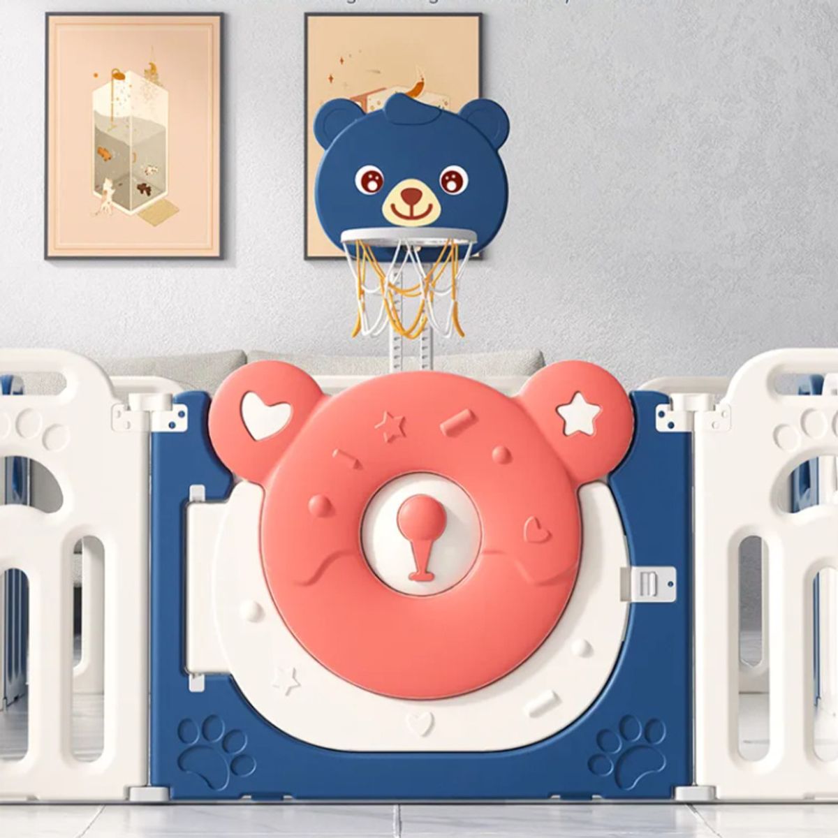 GENERICO - CORRALITO INFANTIL PLEGABLE OSITO EXTRAGRANDE  2.00 x 1.60 MTS