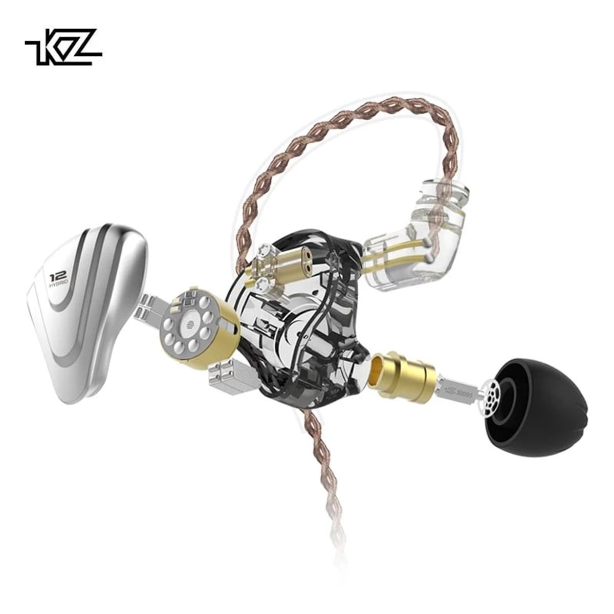KZ - Audífonos Kz Zsx 5ba+1dd 6 Controladores Híbrido In-ear Verde Con Mic