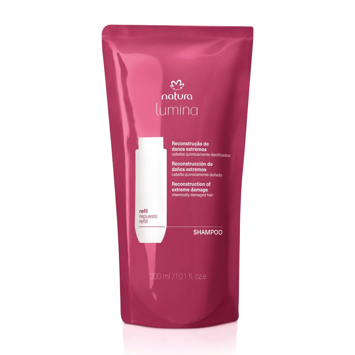 NATURA - Repuesto Shampoo reestructurante limpieza y reparación Lumina