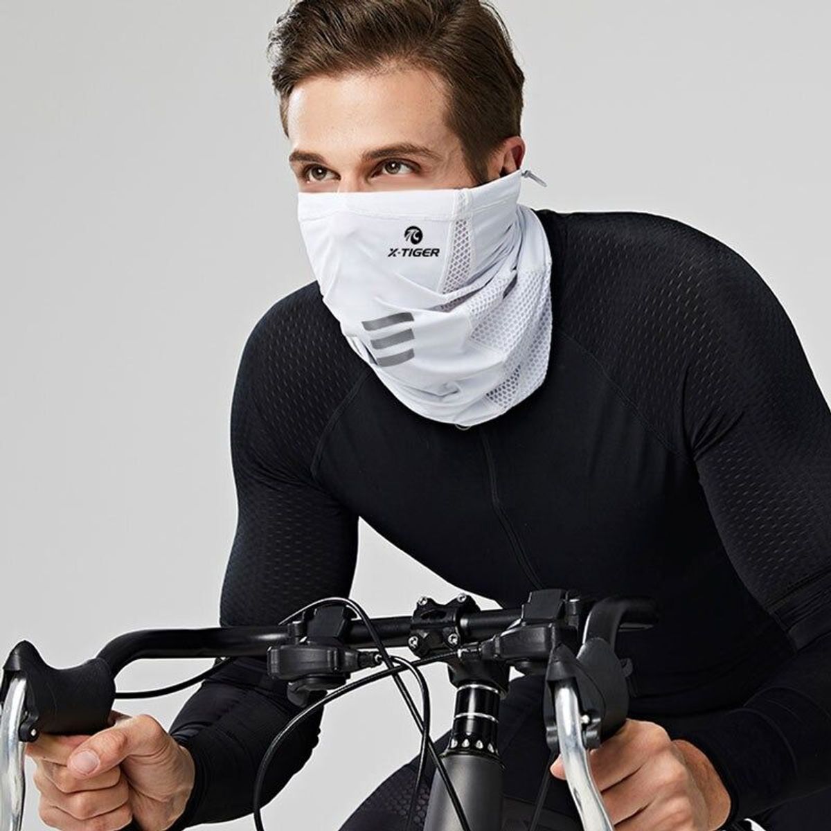 OEM - Pasamontaña X-TIGER DPMZ-10 Blanco Ciclismo Proteccion UV