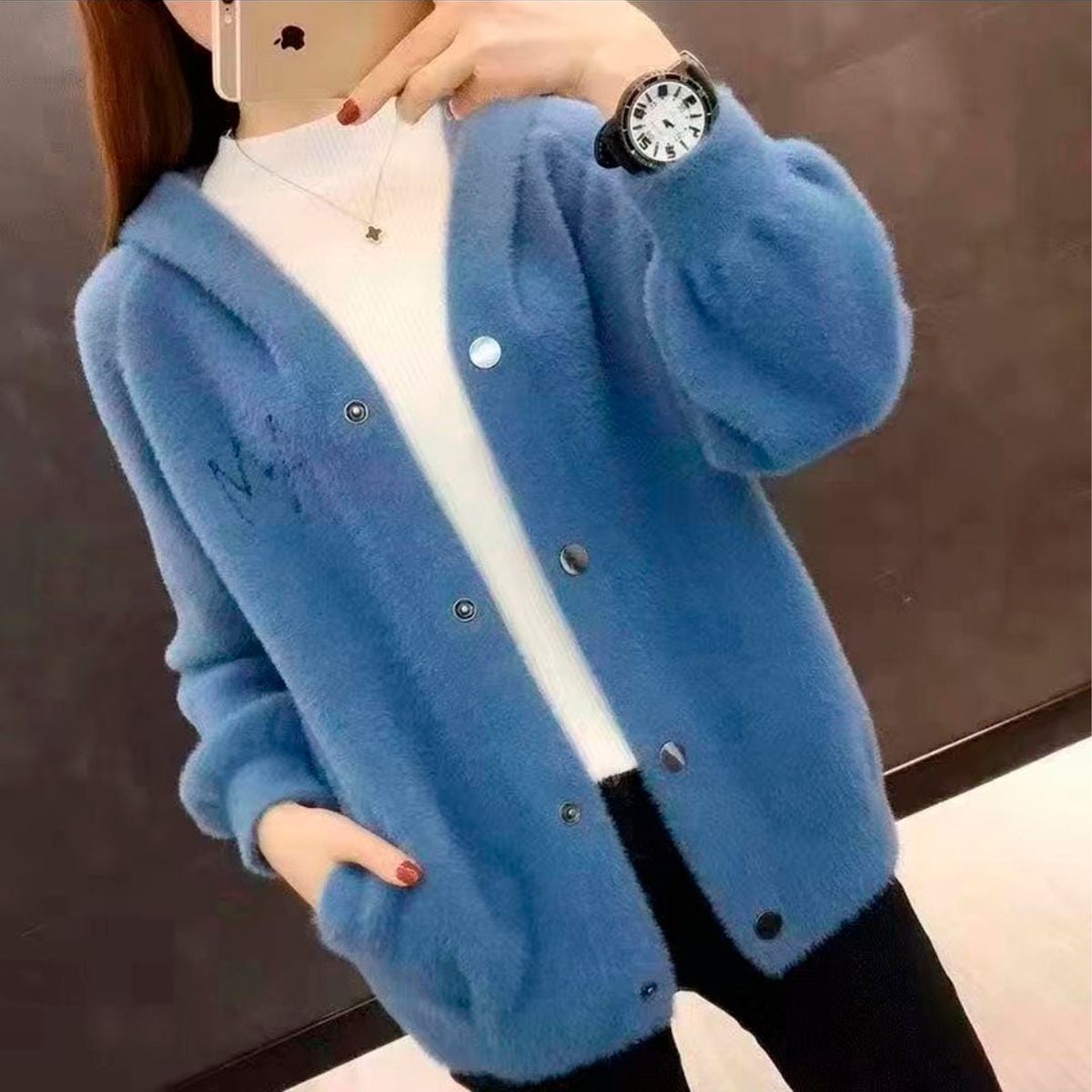 GENERICO - Abrigo Mujer Jl-60 Chloe Adams Celeste