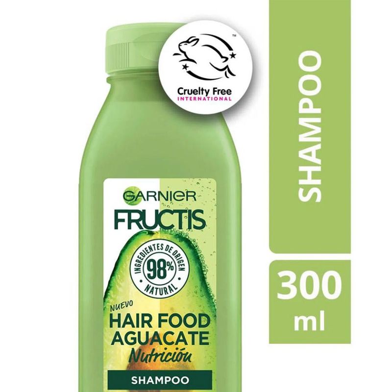 GARNIER - Fructis Hair Food Aguacate Shampoo Cabello Seco 300ml