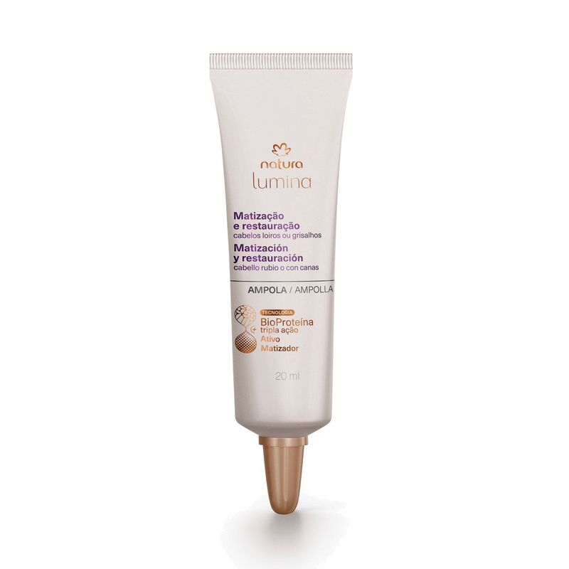 NATURA - Lumina Ampolla restauración antiamarillamiento rubios y canas 4und x 20 ml