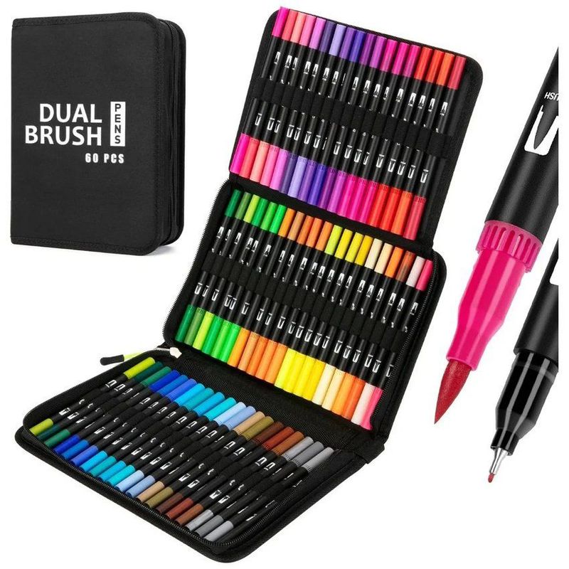 DANWEILE - 60 marcadores doble punta