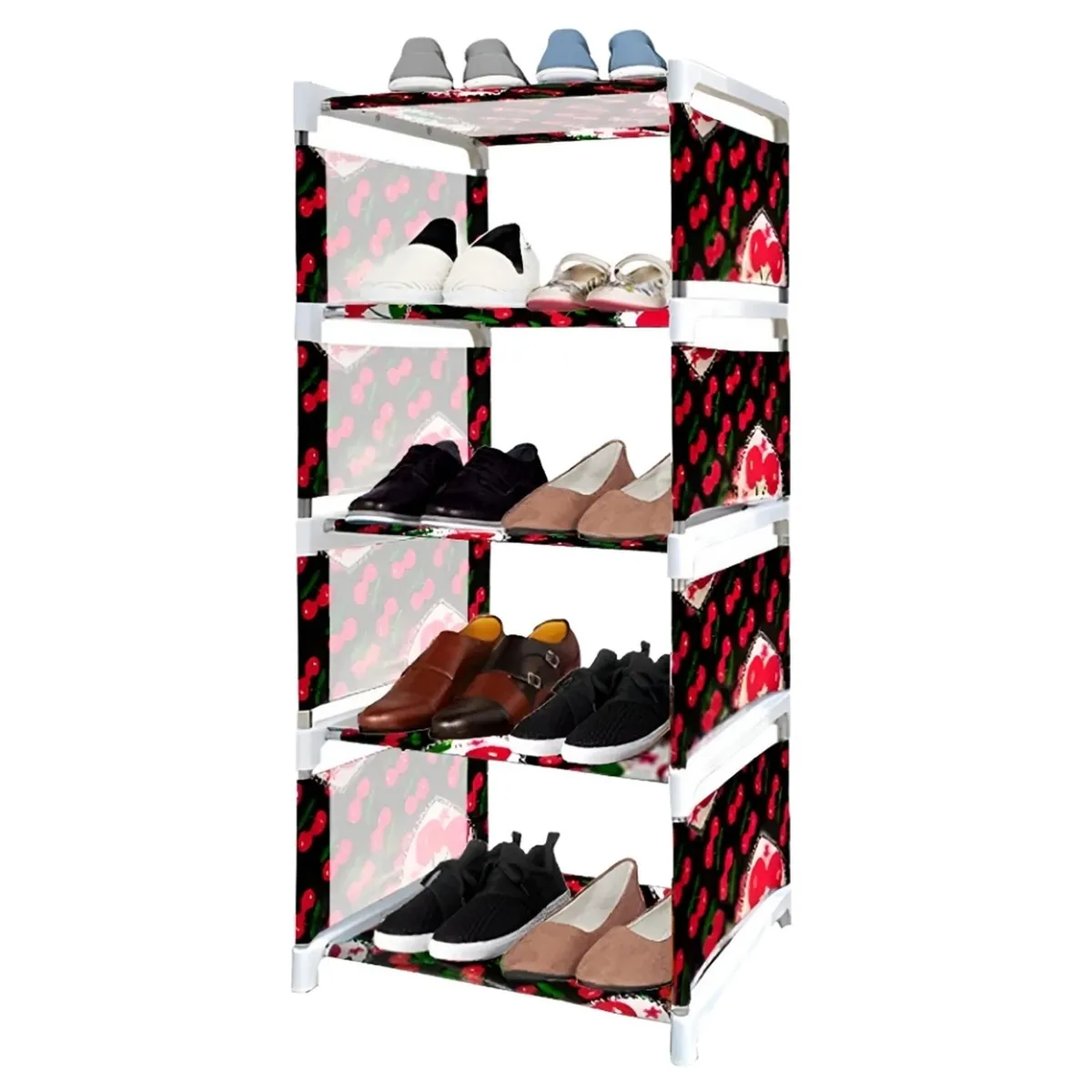 MINARI - Zapatera Organizador de Zapatos Estante 5 pisos Diseño Cerezas 5TZ