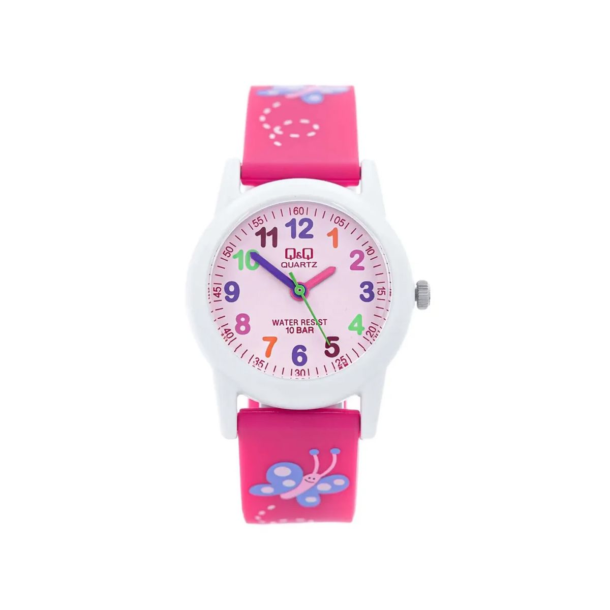 Q&Q - Reloj Q&Q Niñas Acuático Resistente 10 BAR Diseño Mariposa