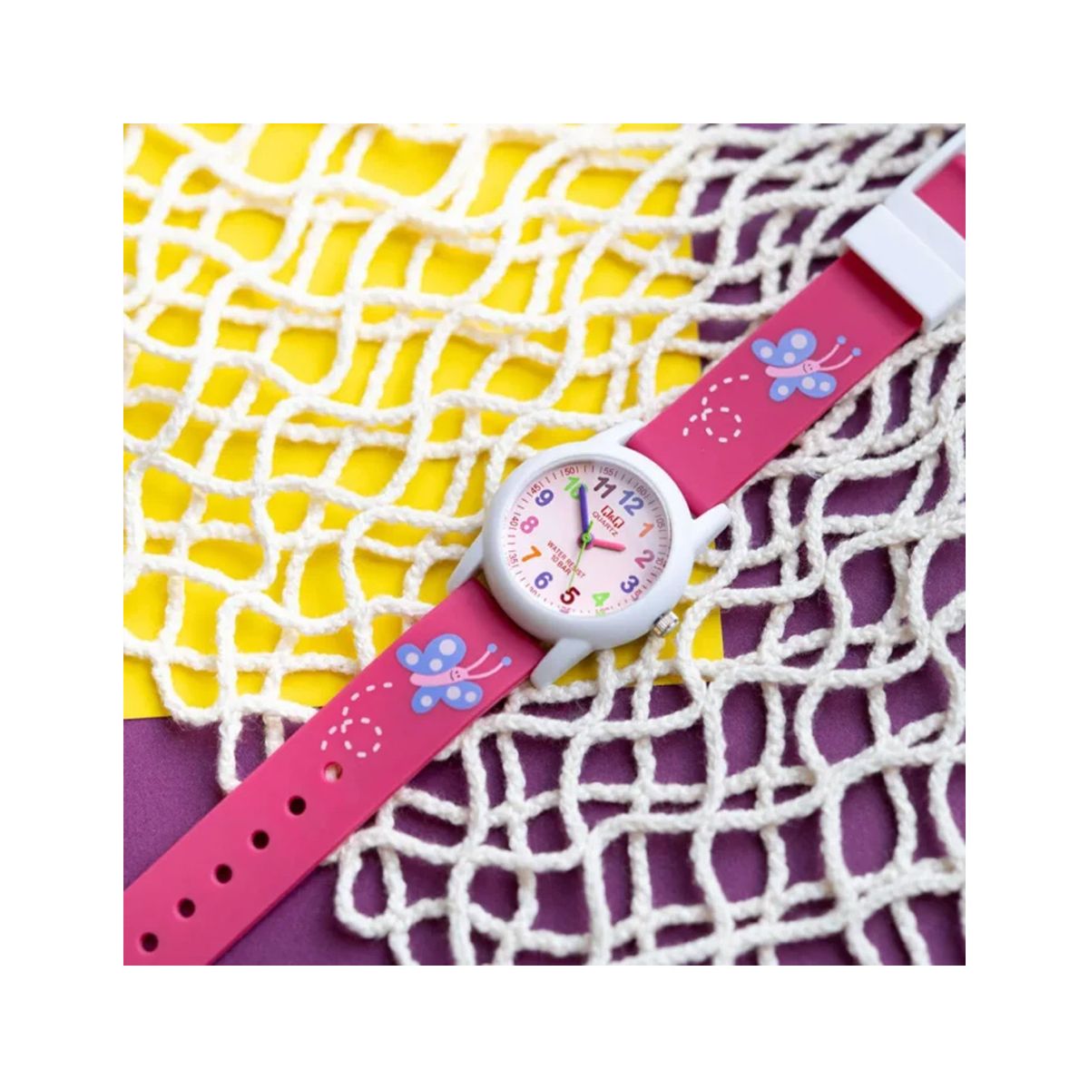 Q&Q - Reloj Q&Q Niñas Acuático Resistente 10 BAR Diseño Mariposa