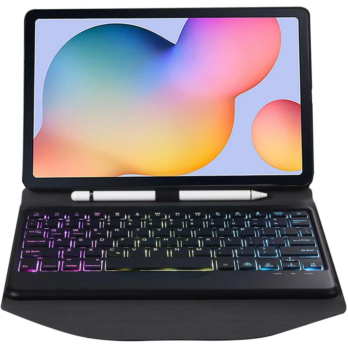 RENVMEXY - Funda con teclado Bluetooth para samsung tab s6 lite 10.4 pulgadas Negro