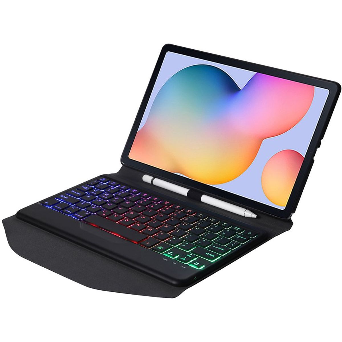 RENVMEXY - Funda con teclado Bluetooth para samsung tab s6 lite 10.4 pulgadas Negro