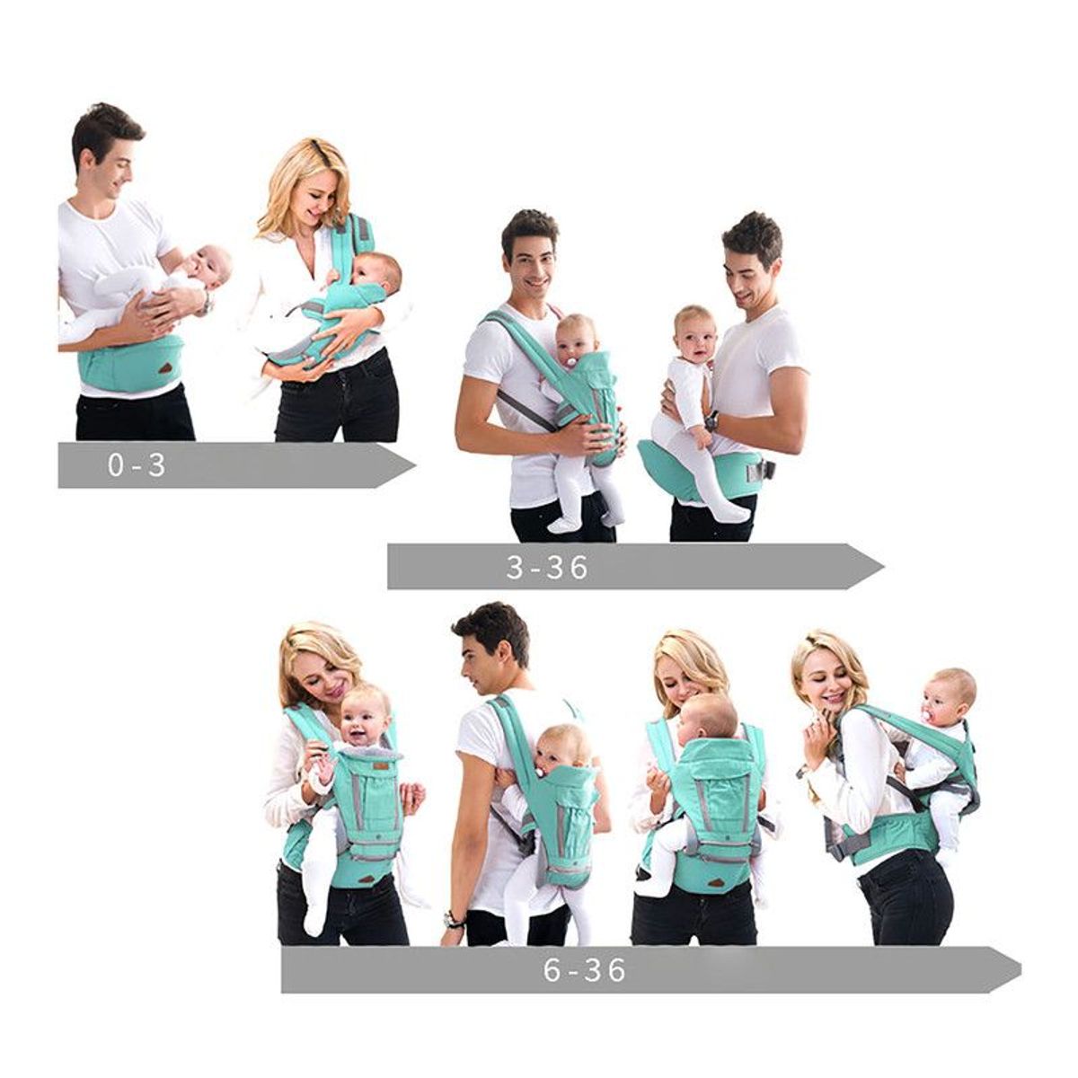 VOLTERETAS - Canguro Portabebés para Viaje Rosado