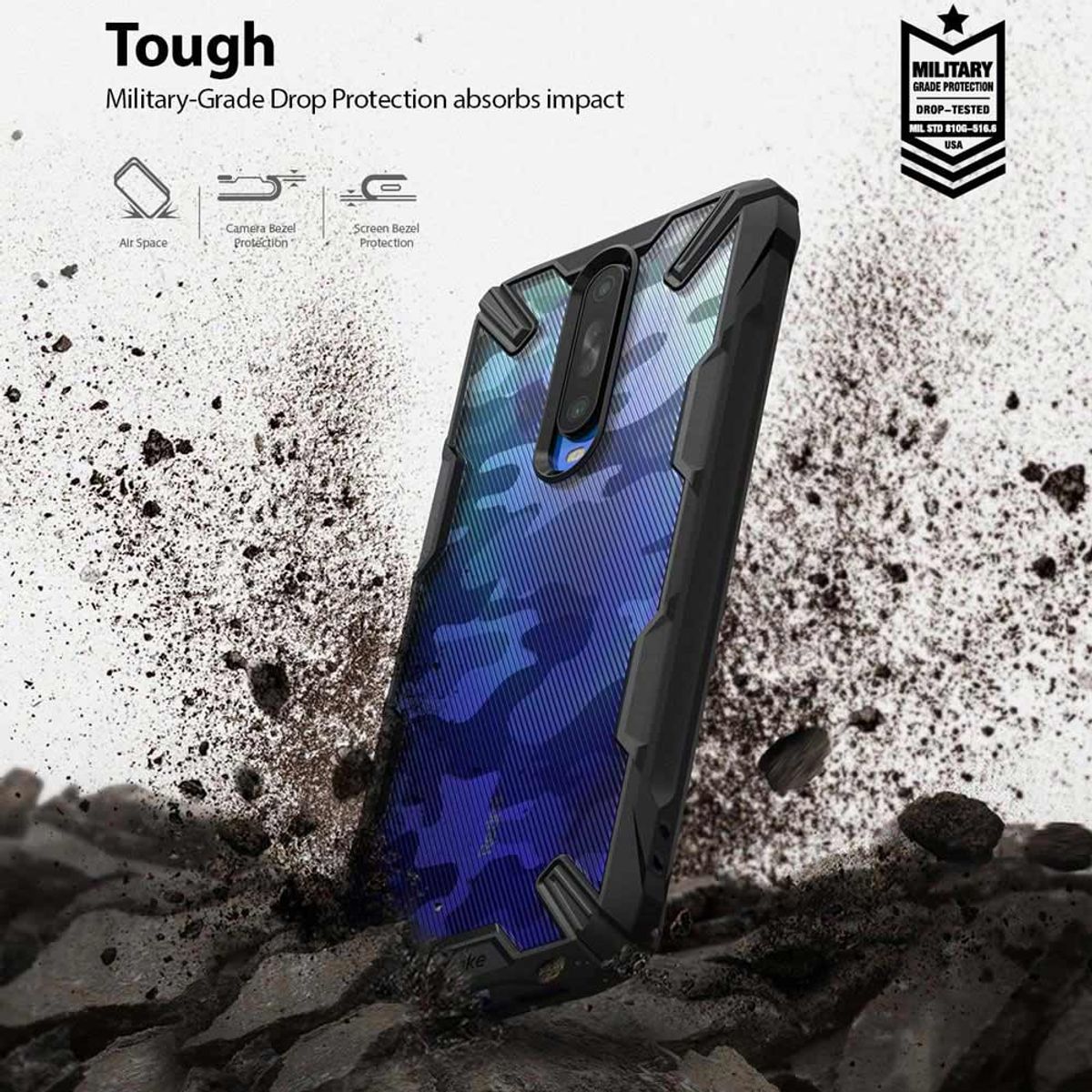 RINGKE - Case Ringke Fusion X Design Xiaomi Poco X2  Redmi K30 importado USA