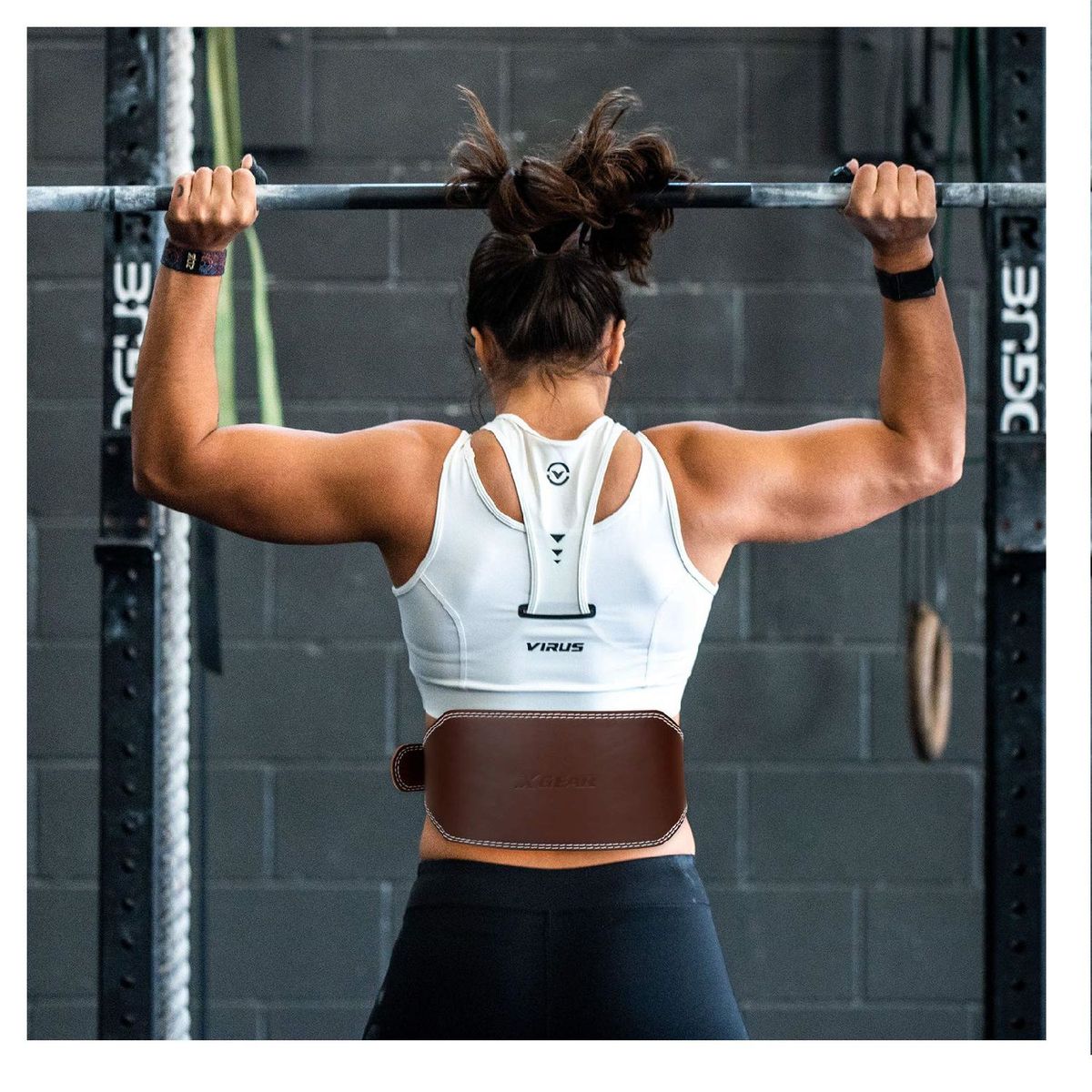 ALPHA GYM - Correa para levantamiento de peso cinturón de gimnasio - M