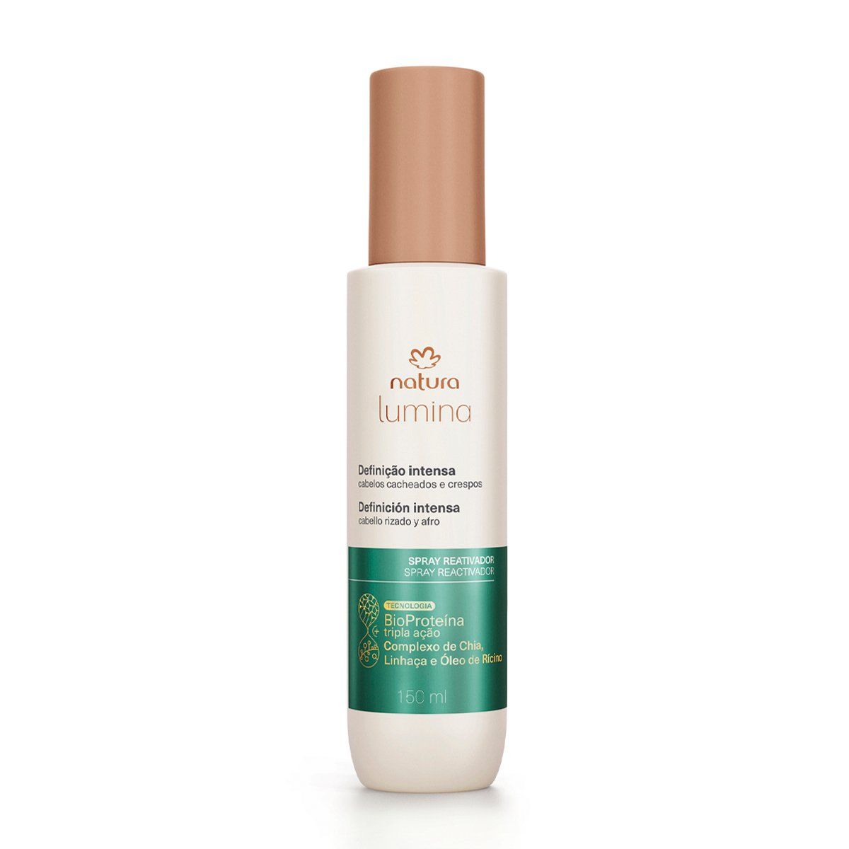 NATURA - Lumina Spray humidificador reactivador definición e hidratación Rizos 150 ml