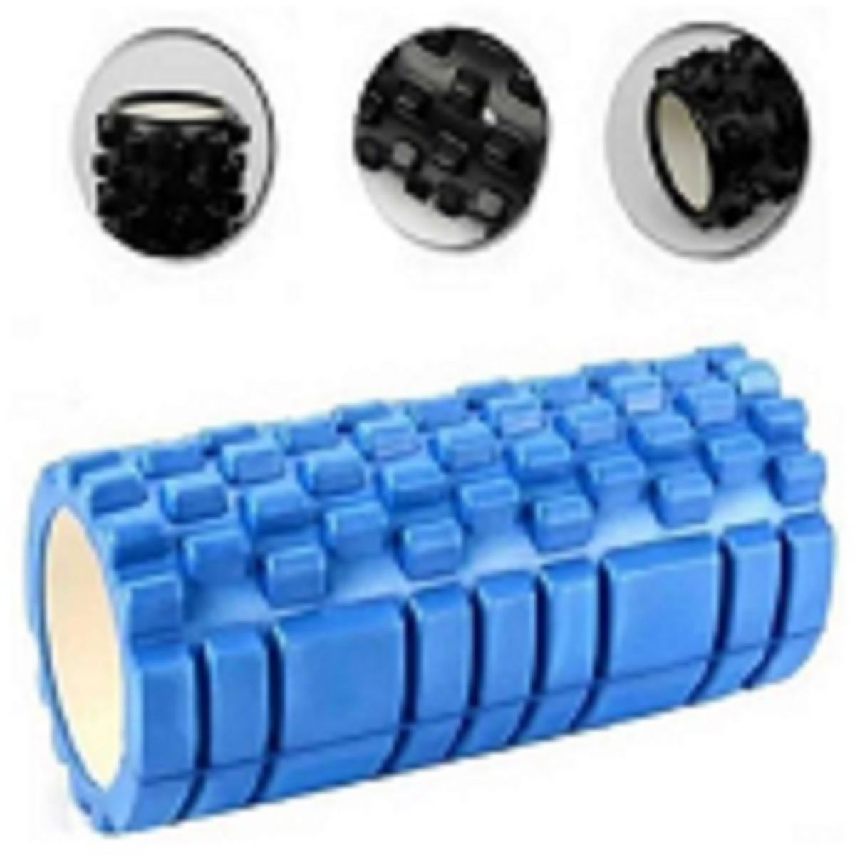 ALPHA GYM - Foam roller 33x15 cm rodillo de masajes terapia - AZUL
