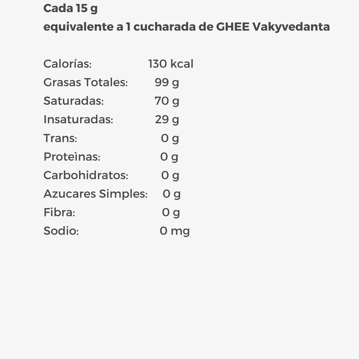 GENERICO - Mantequilla GHEE Vakyvedanta 395 g - 450 mL