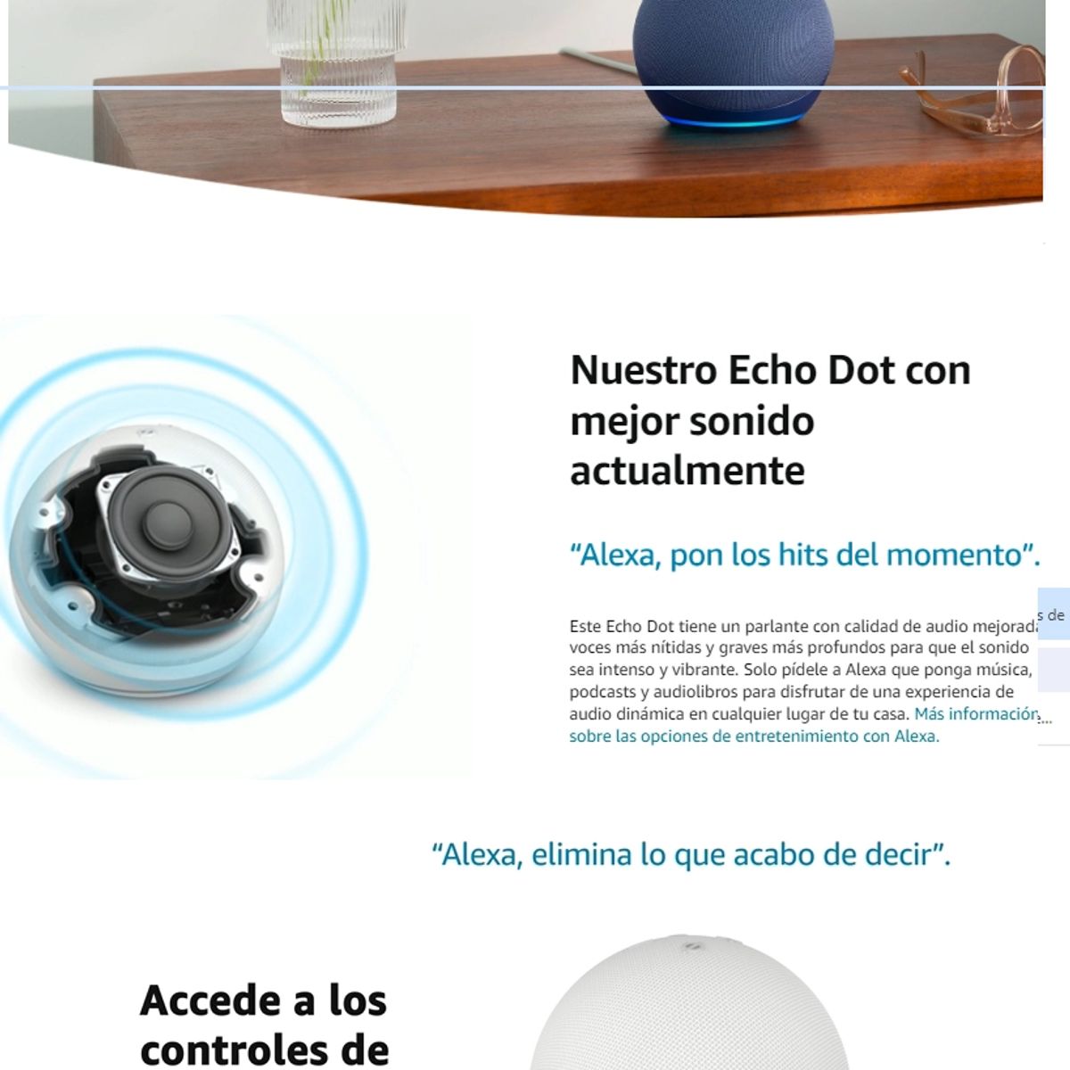 AMAZON - Parlante inteligente Amazon Echo Dot 5th Generación Blanco