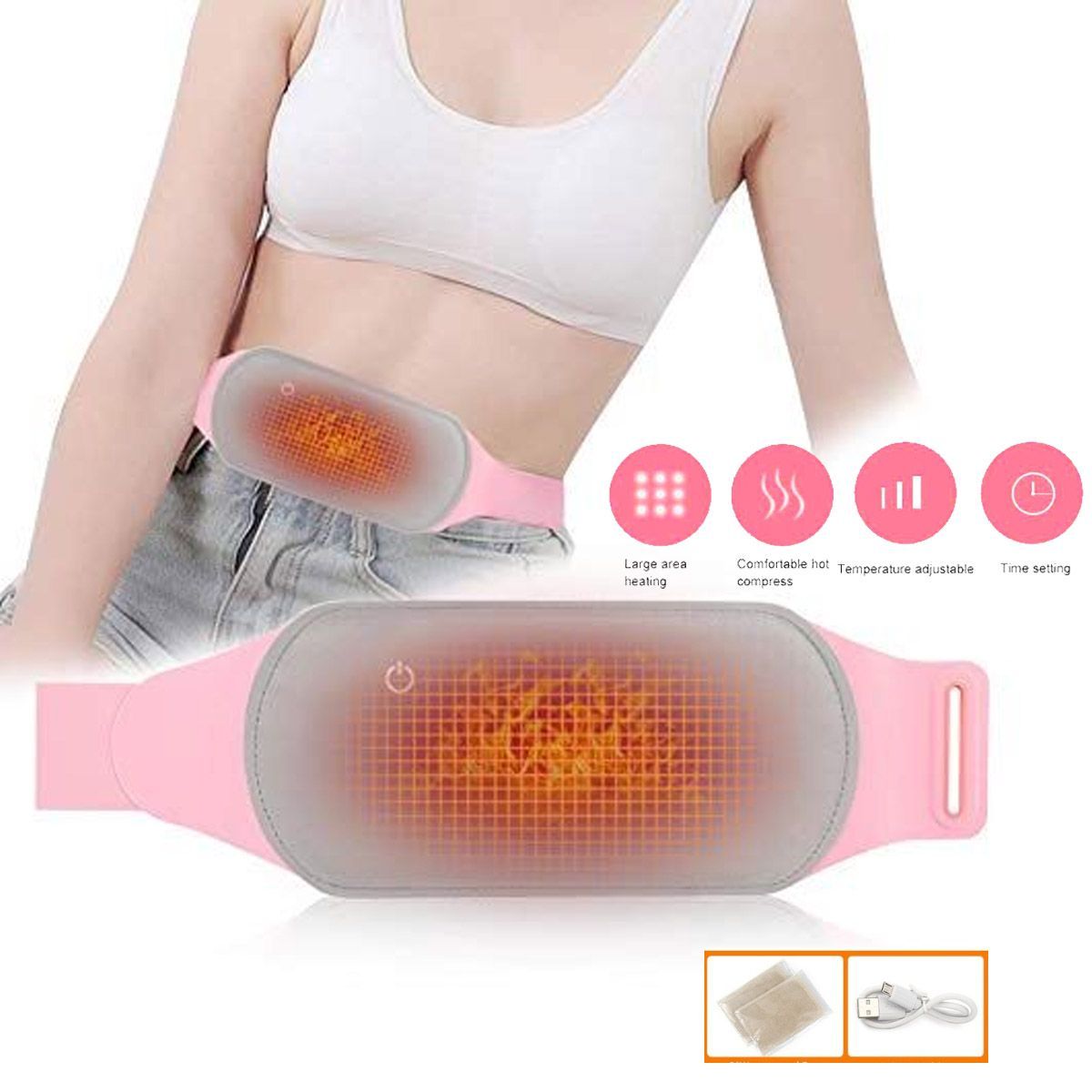 GENERICO - Cinturón de calentamiento eléctrico para mujeres