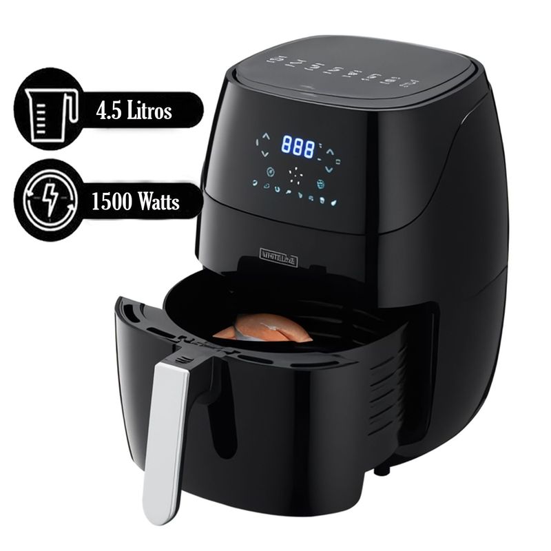 WHITELINE - Freidora de Aire Digital de 4 5L Whiteline DH-202 Negra