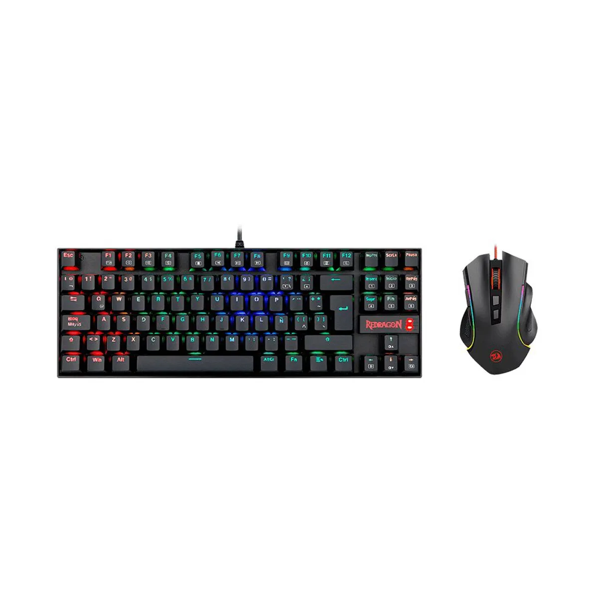 REDRAGON - Redragon - Kit Kumara K552 Switch Blue  Griffin M607 RGB Black