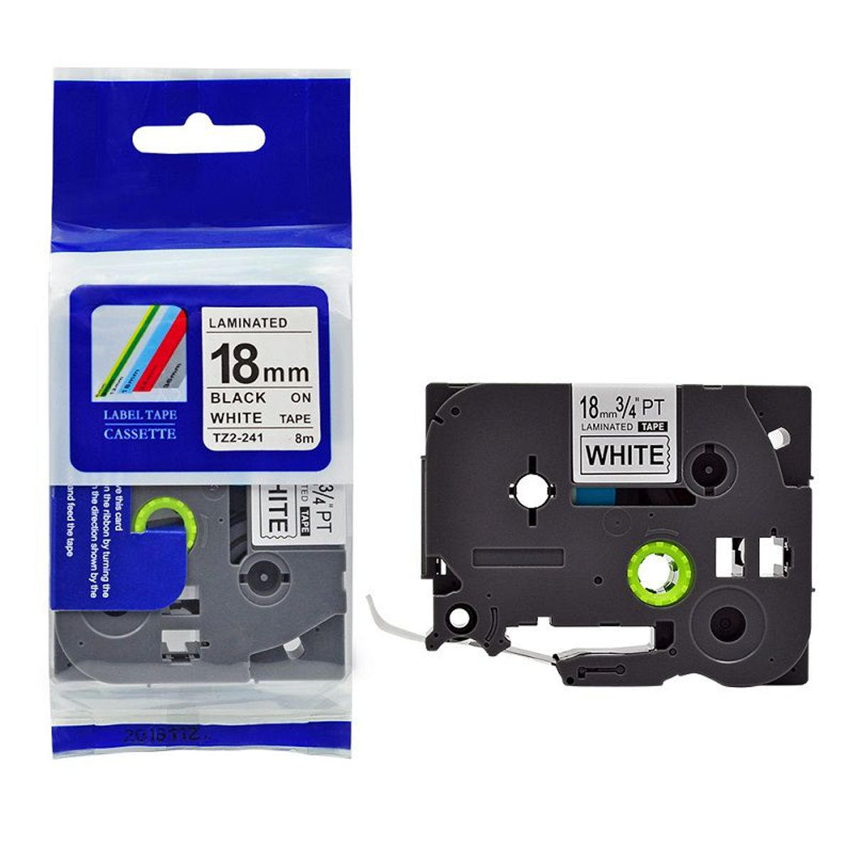 BROTHER - Cinta laminada para rotulador brother TZC 241 de 18 MM