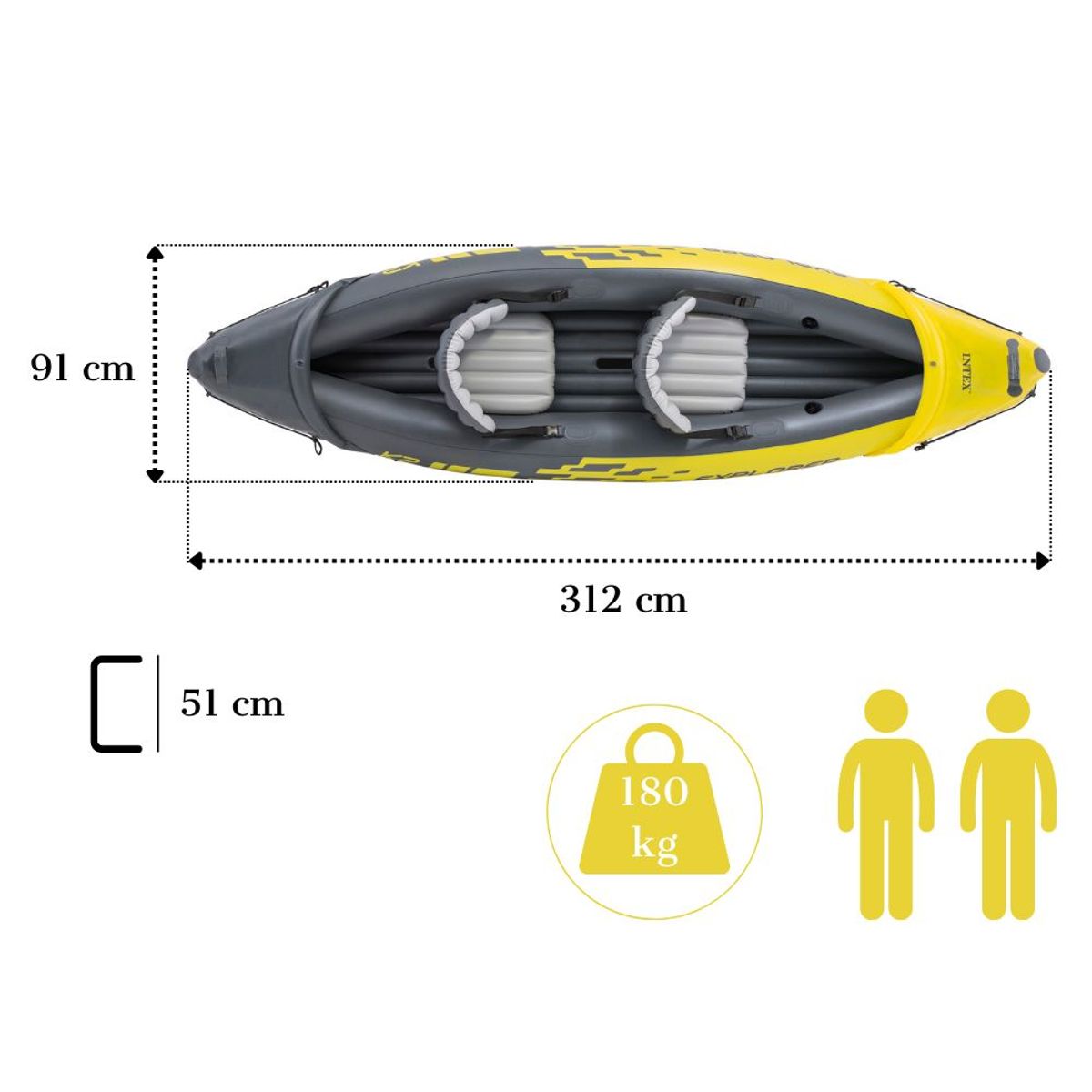 INTEX - KAYAK EXPLORER  K2 - INTEX 68307