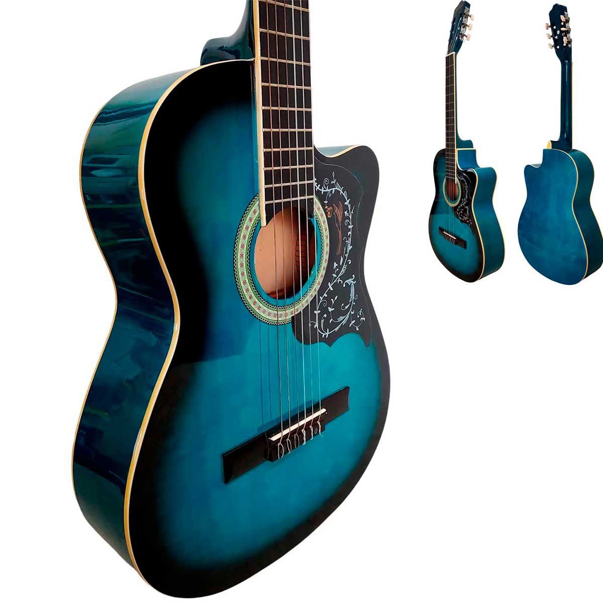 CALIFORNIA - California - Guitarra Acústica con Cuerdas de Nylon - Azul