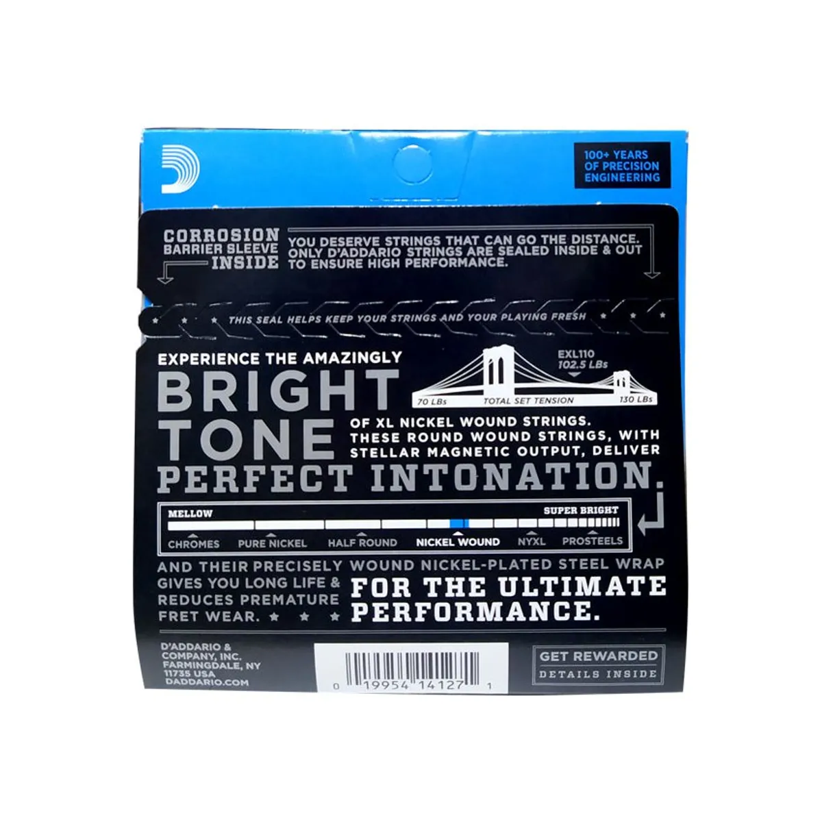 DADDARIO - D' addarío - cuerdas para guitarra electrica - calibre 10