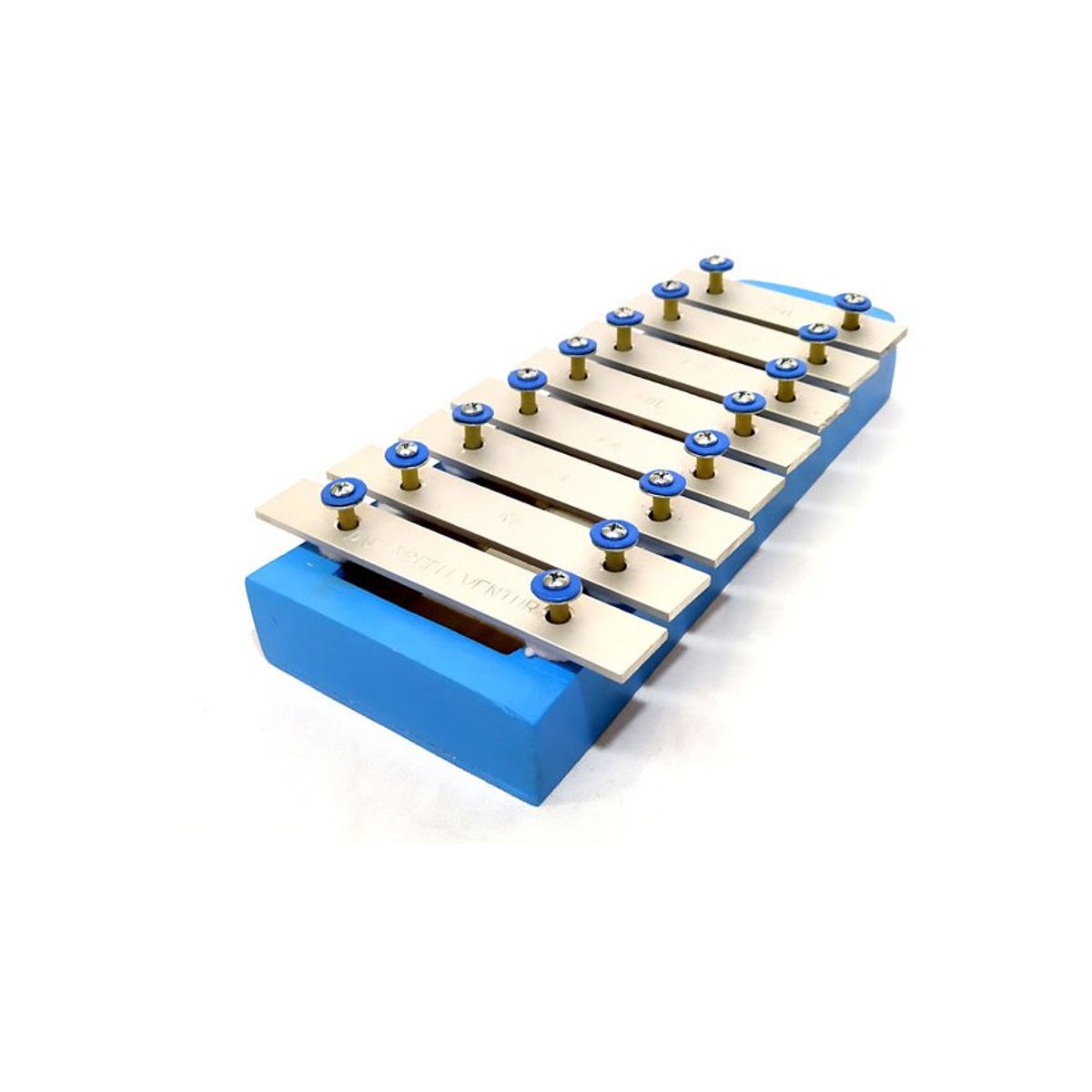 GENERICO - Xilofono Metalofono y Base de Madera 8 Teclas 1/8 - Azul