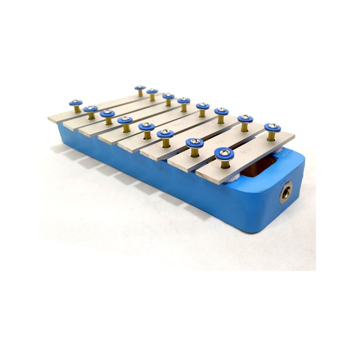 GENERICO - Xilofono Metalofono y Base de Madera 8 Teclas 1/8 - Azul