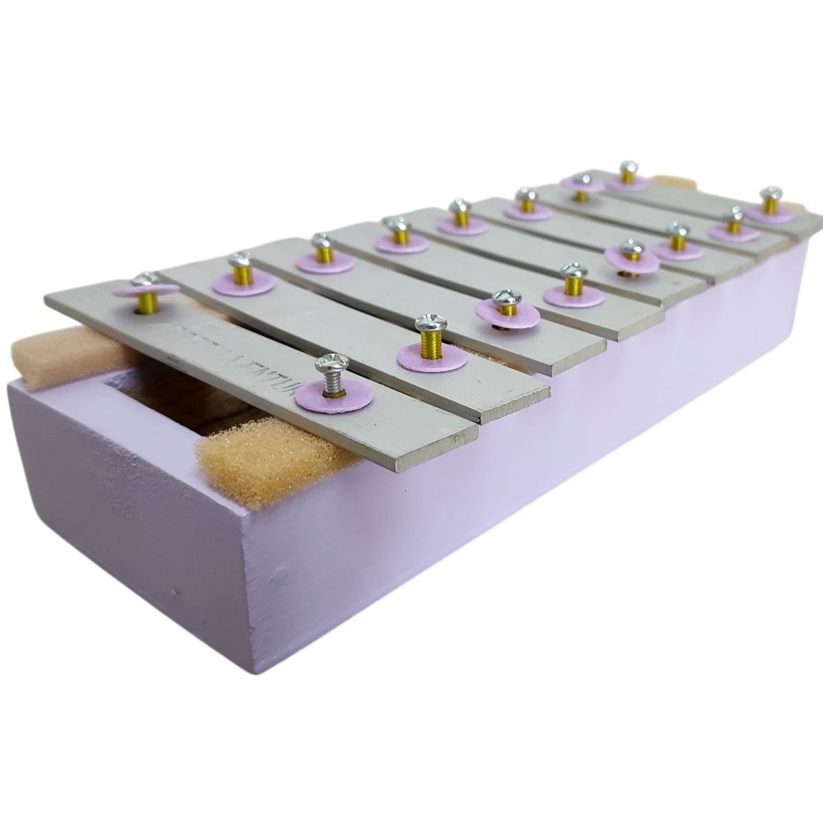 GENERICO - Xilofono Metalofono con base de madera 8 teclas 1/8 - Lila