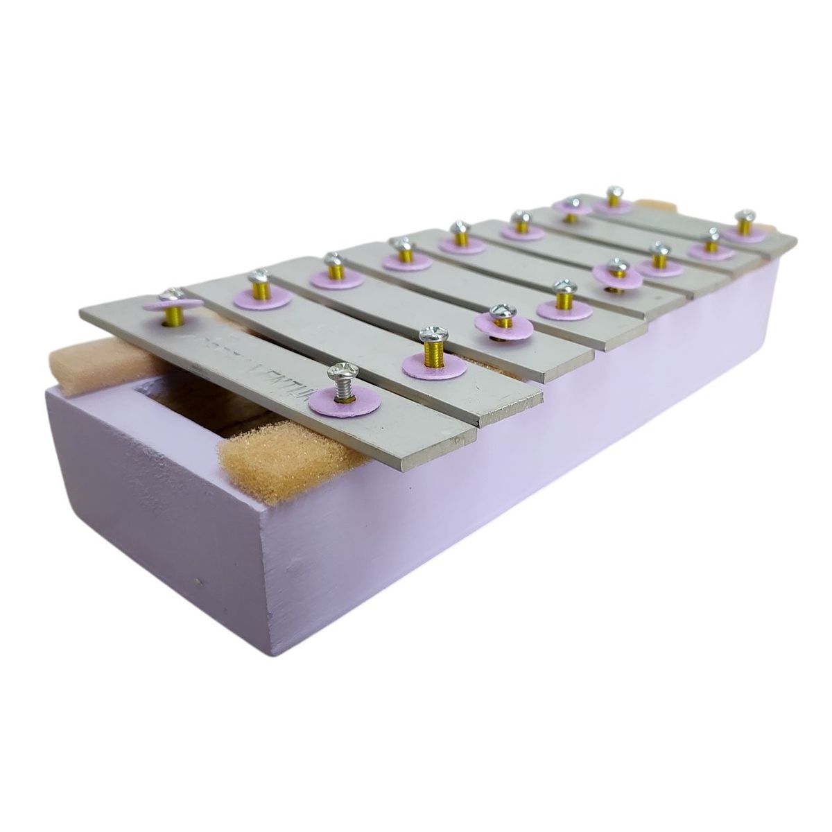 GENERICO - Xilofono Metalofono con base de madera 8 teclas 1/8 - Lila