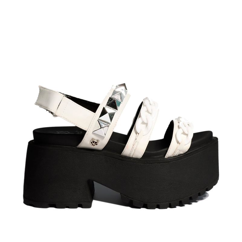 GOTTA - Sandalia Plataforma Blanca Mujer 15675 Gotta