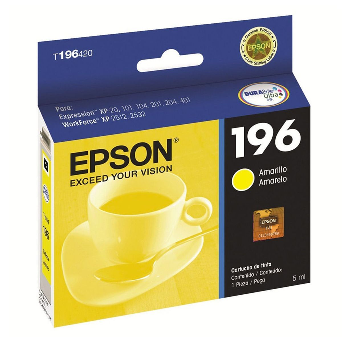 EPSON - TINTA EPSON 196 AMARILLO (T196420) ORIGINAL