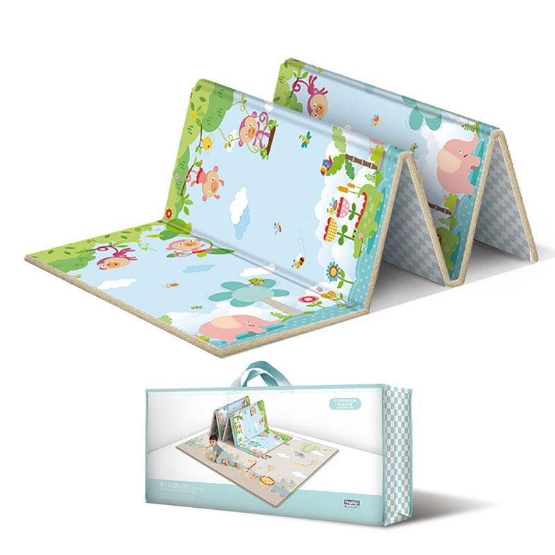 VOLTERETAS - Piso Plegable De Goma Para Niños Y Bebés Celeste