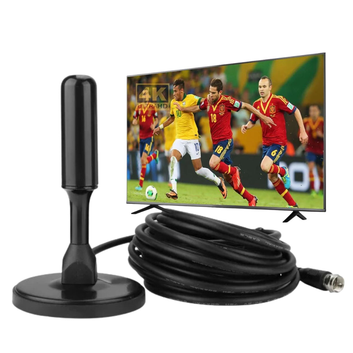 SEISA - Antena TV HD para TV LCD SMART TV Con Señal Digital Decodificadores
