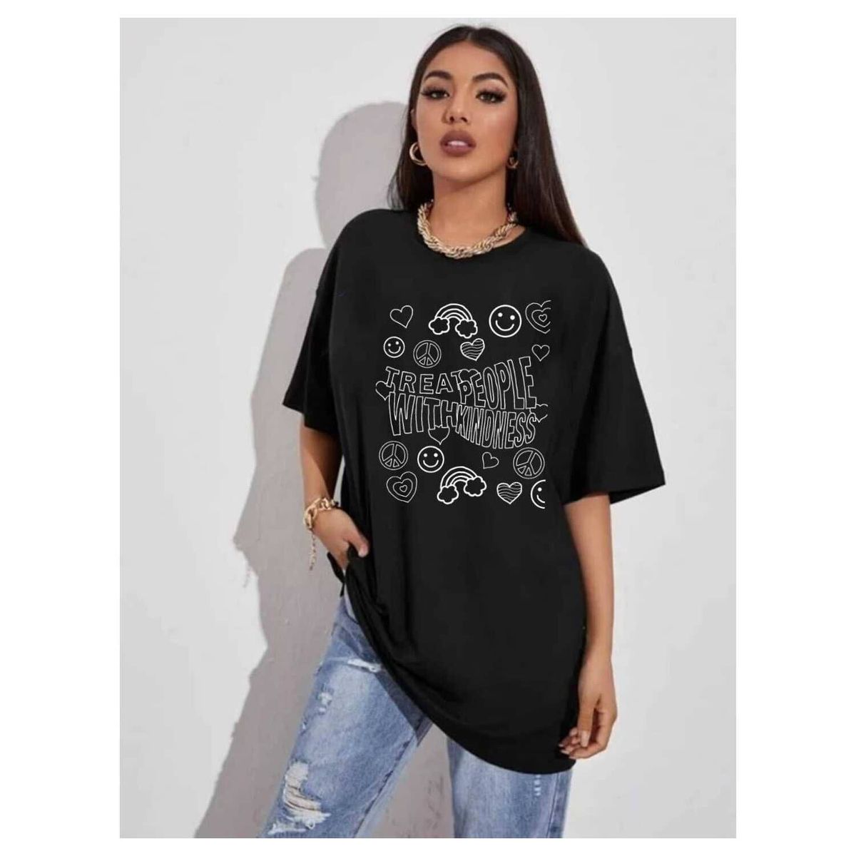 PEACE AND LOVE - Polo Manga Corta Mujer Peace And Love.