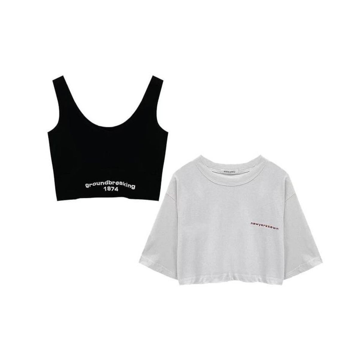 PEACE AND LOVE - Crop tTop Mujer PEACE AND LOVE