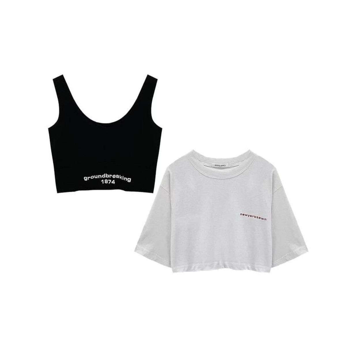 PEACE AND LOVE - Crop tTop Mujer PEACE AND LOVE