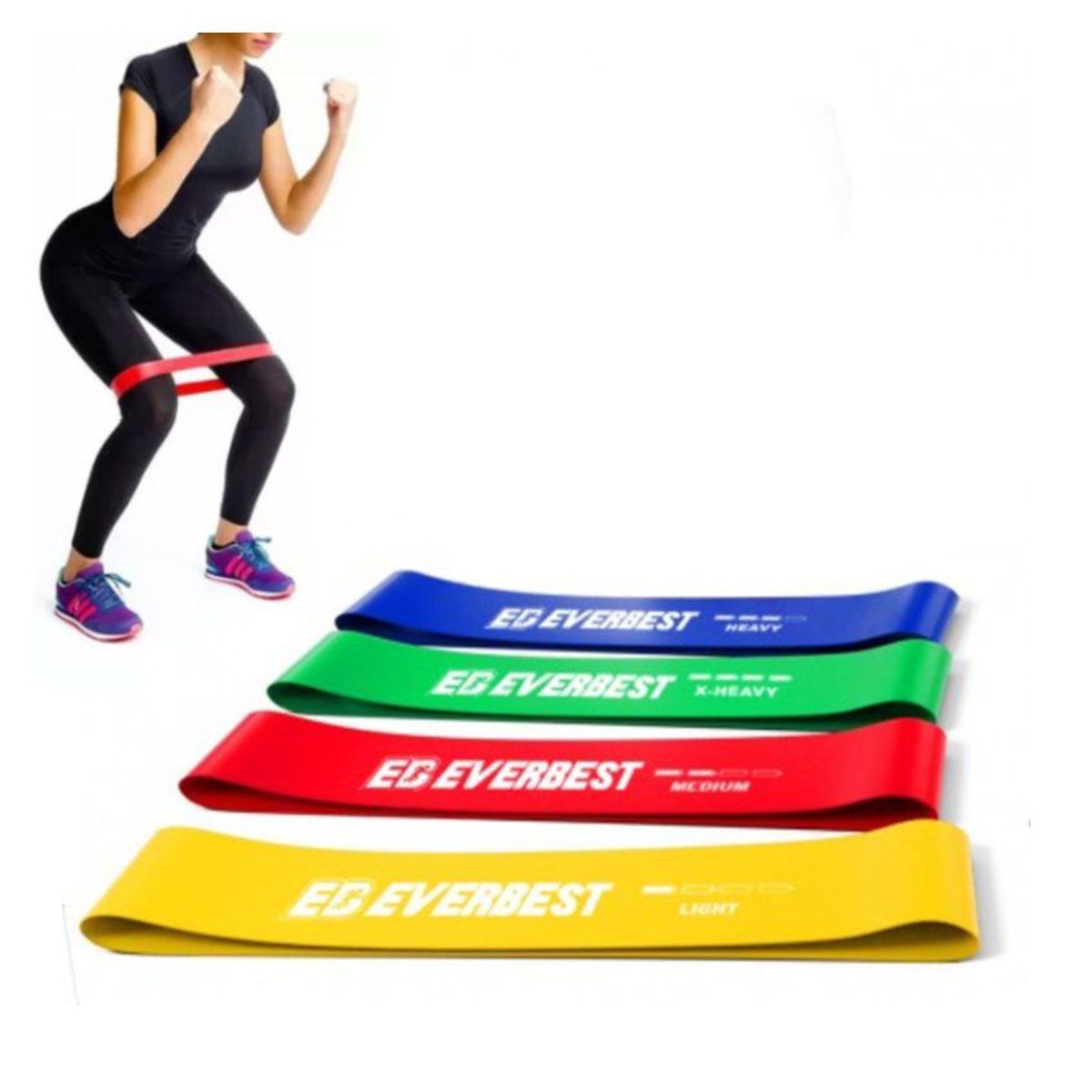 GENERICO - Banda de resistencia elástica set de 5 ligas ejercicios