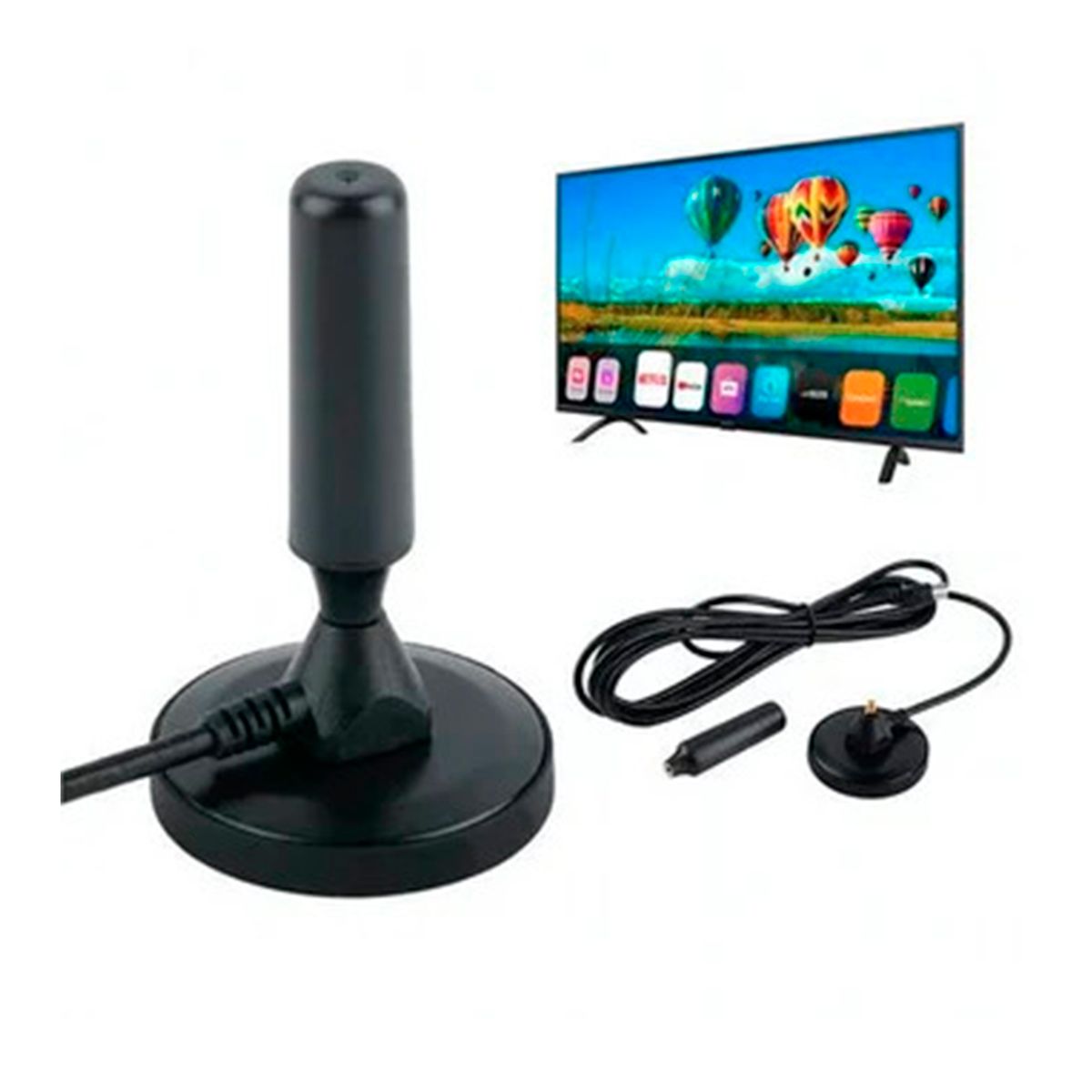 GENERICO - Antena TV HD para TV LCD SMART TV Con Señal Digital Decodificadores