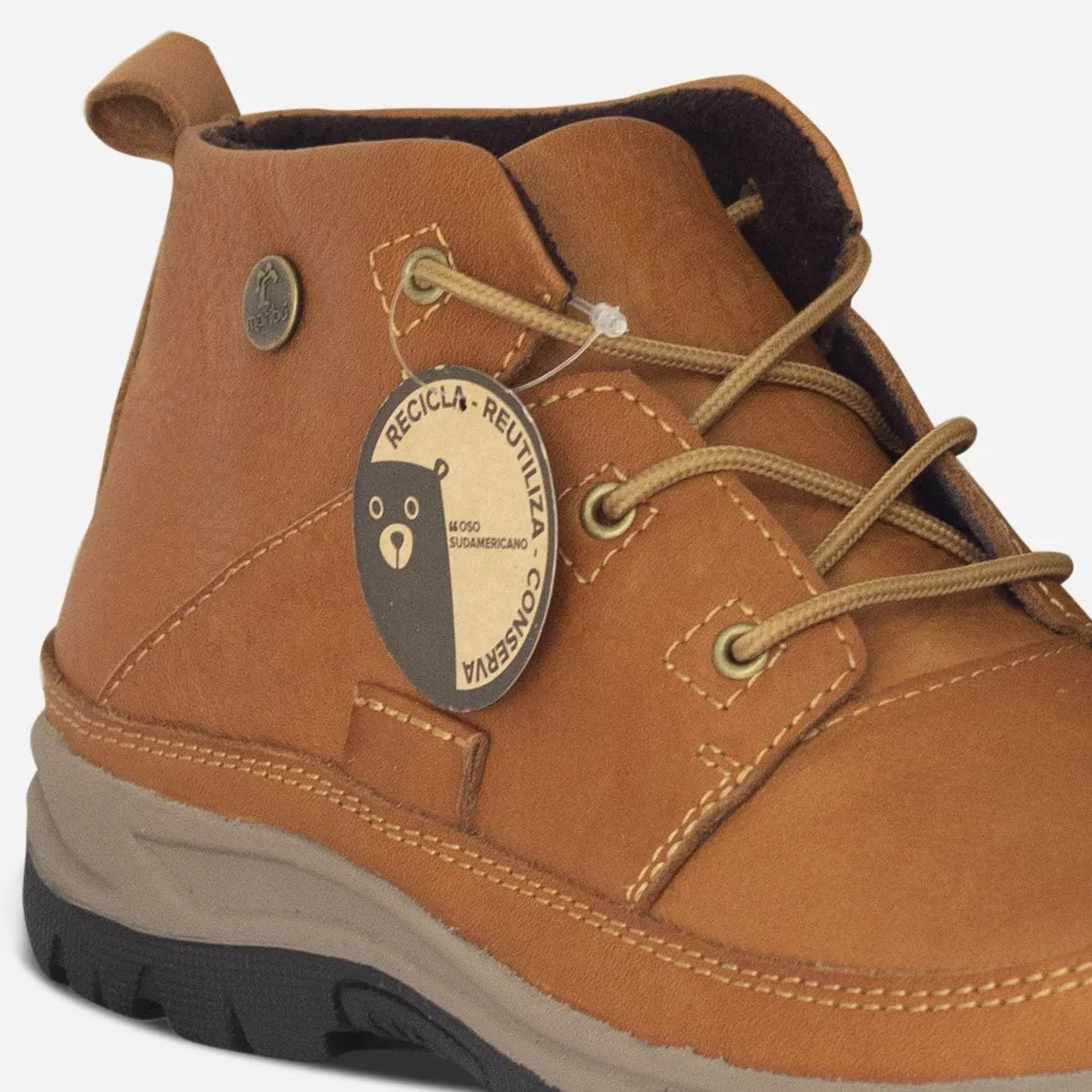 MARIBU - Botines Maribu 574 De Cuero Con Punta Redonda Y Plataforma Baja