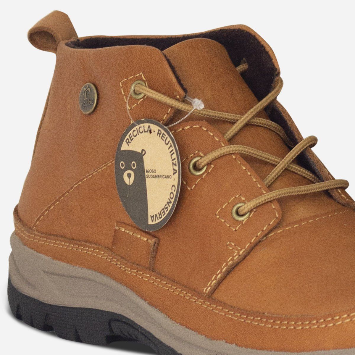 MARIBU - Botines Maribu 574 De Cuero Con Punta Redonda Y Plataforma Baja