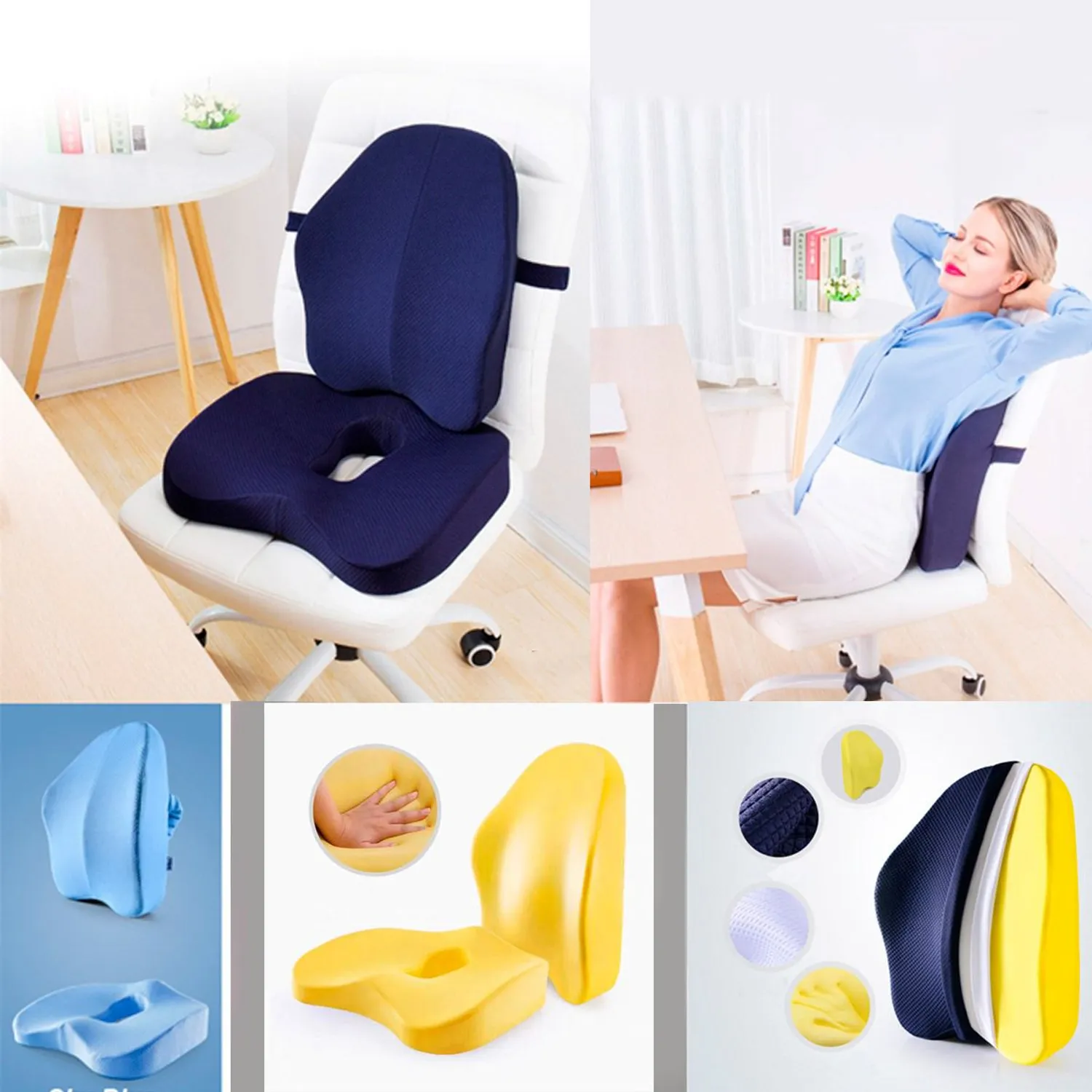 Cojín Lumbar Ergonomico Espaldar Ergonomico Para Silla Cojín